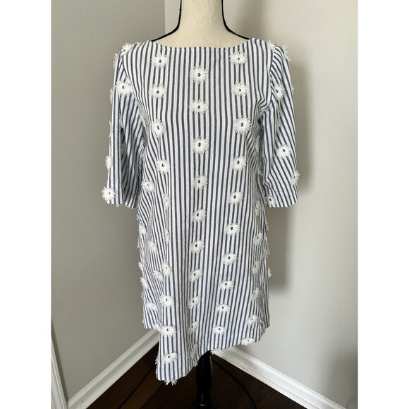 Roller Rabbit Blue And White Striped Shift Dress Size XS EUC - Picture 1 of 7